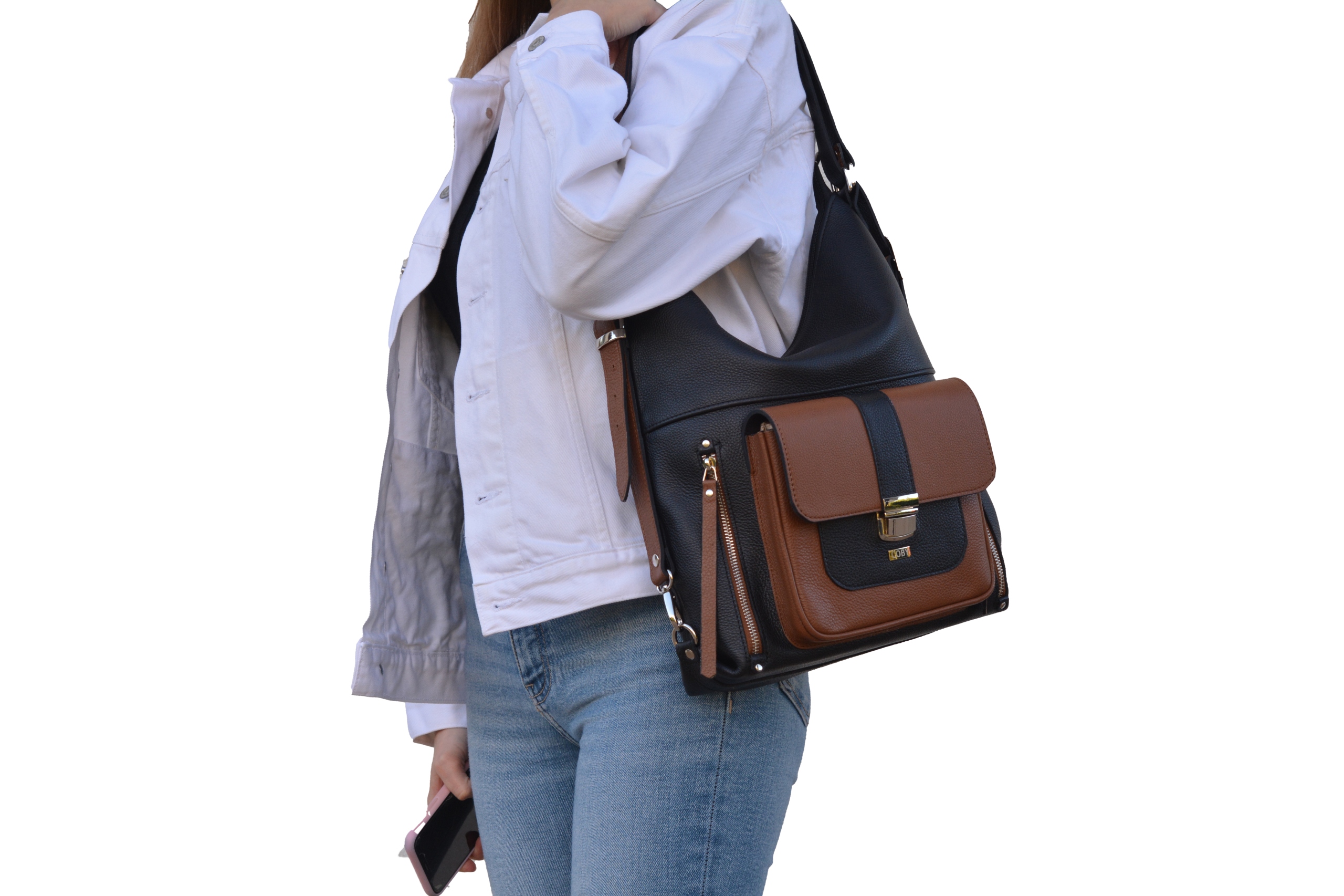 SKÓRZANA TOREBKA-PLECAK DAMSKA WŁOSKA SKÓRA 2W1 Materiał dominujący skóra naturalna