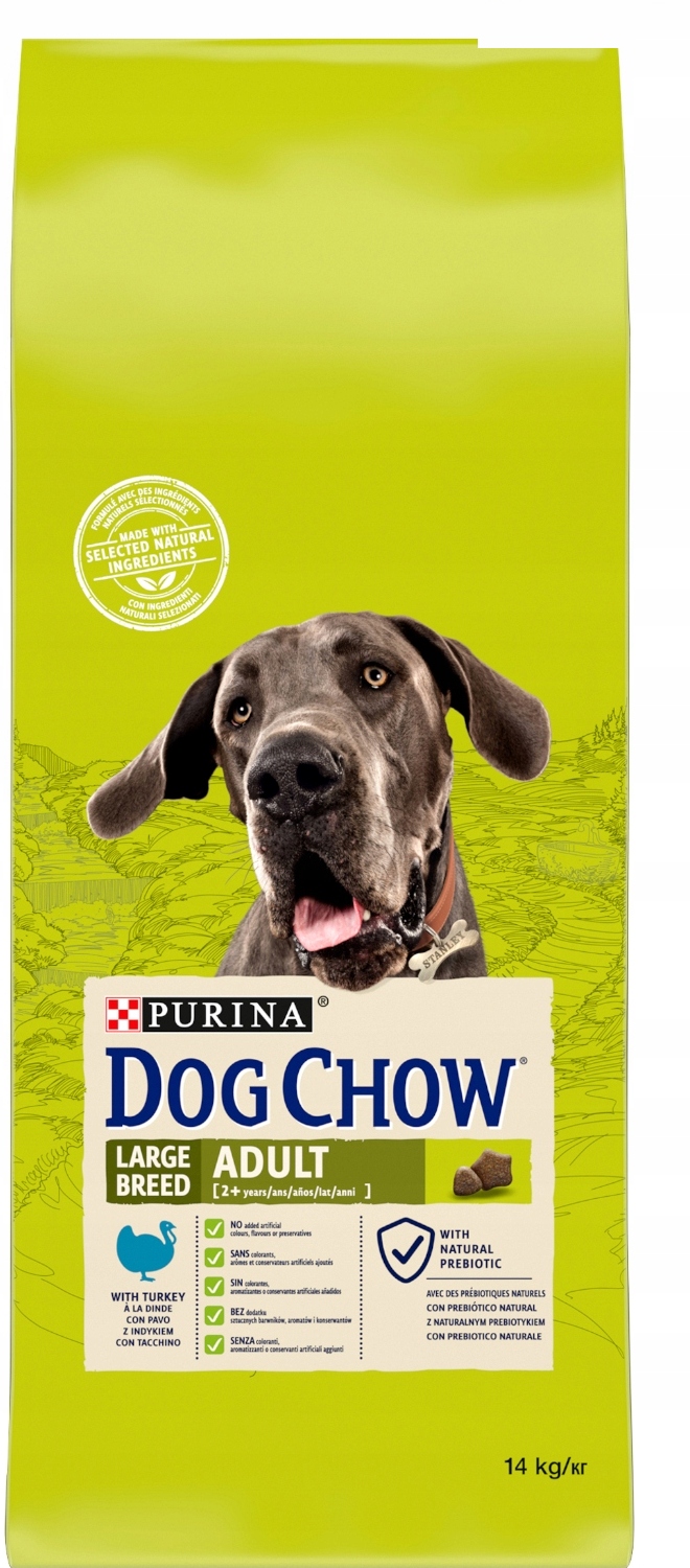 Sucha karma rasy duże Purina Dog Chow indyk