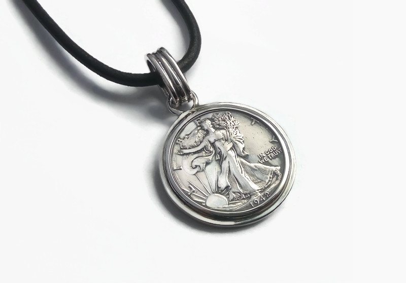 ZE SREBRA BOGINI WOLNOŚCI ORYGINALNA PÓŁDOLARÓWKA Cechy nie zawiera niklu