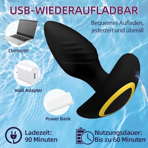 MAXPOWER Wibrator Analny 9 Trybów Wibracji Aplikacja Prostata — miniatura 7