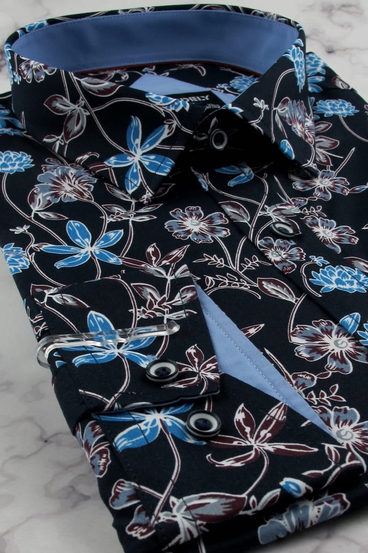 Koszula Męska Elegancka Wizytowa do garnituru E053 Rozmiar L