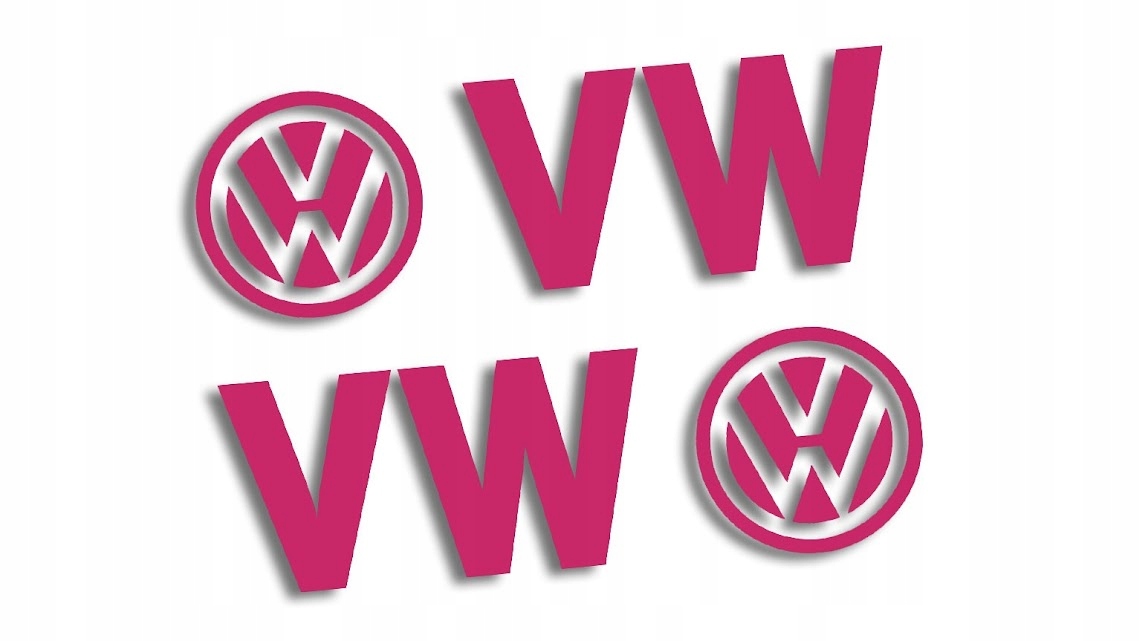 

Naklejki Volkswagen lewa i prawa vag różowe