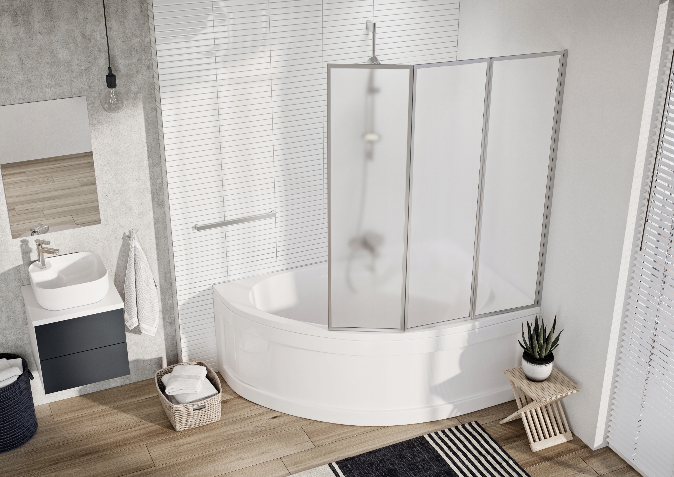 Parawan nawannowy srebrny 120cm Marka Red Shark