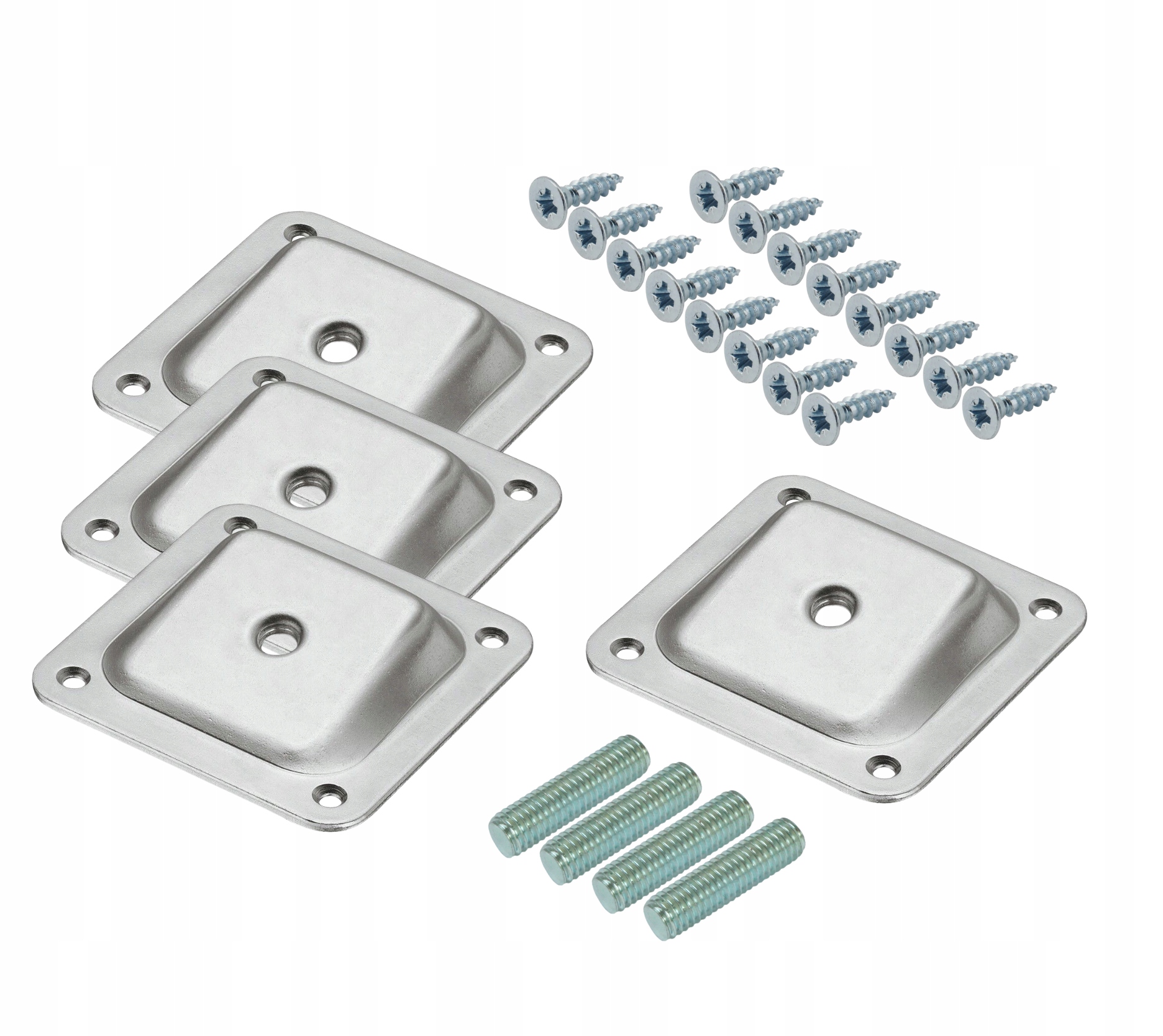 

zestaw mocujący z blachą M8, montaż skośny do nóg