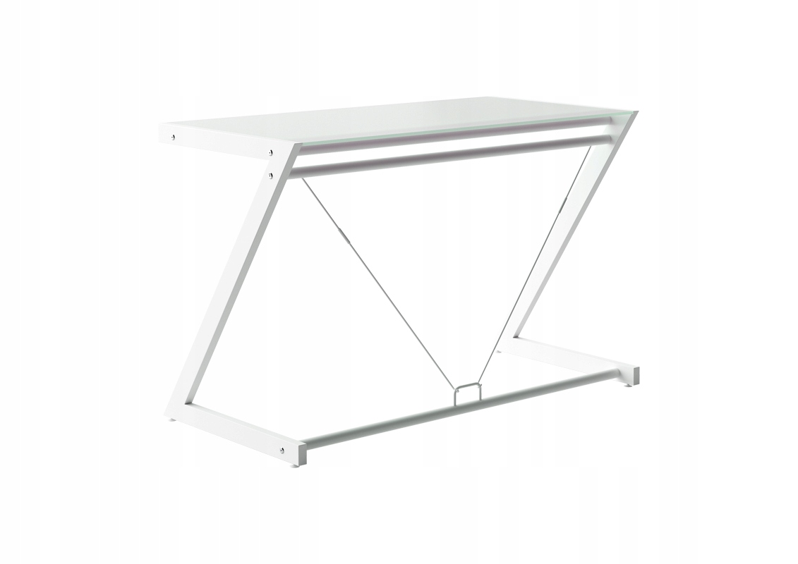 Piękne Szklane Biurko ZLine Desk PlusBiałe 120 (816PLUSWGW