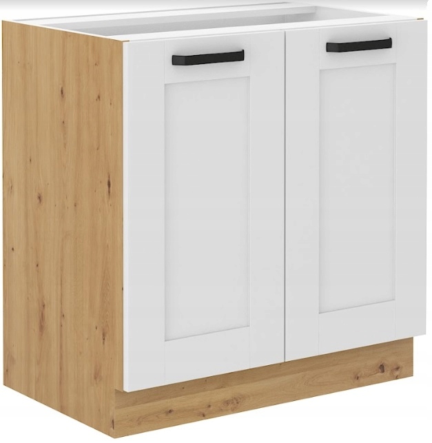 

Szafka Luna 80 dolna 2D biały dąb artisan prowans
