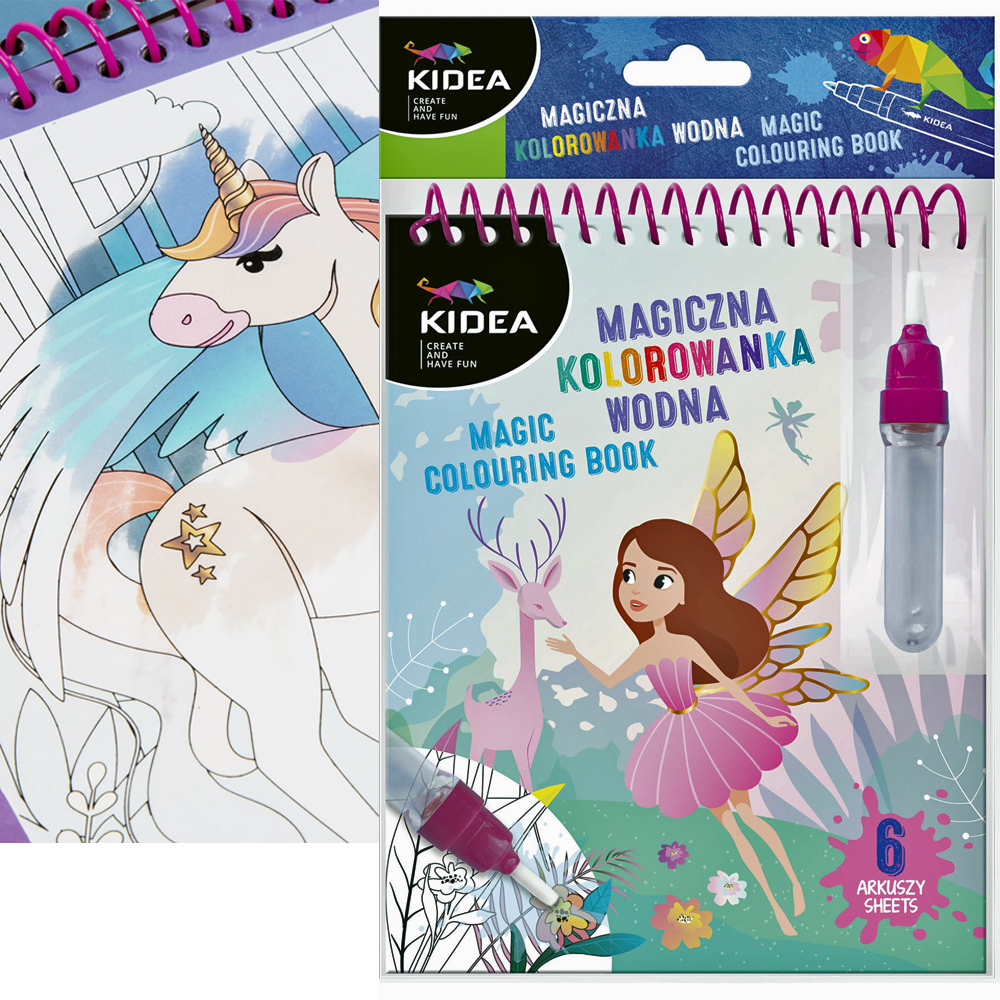 

Magiczna Wielorazowa Kolorowanka Wodna Pisak