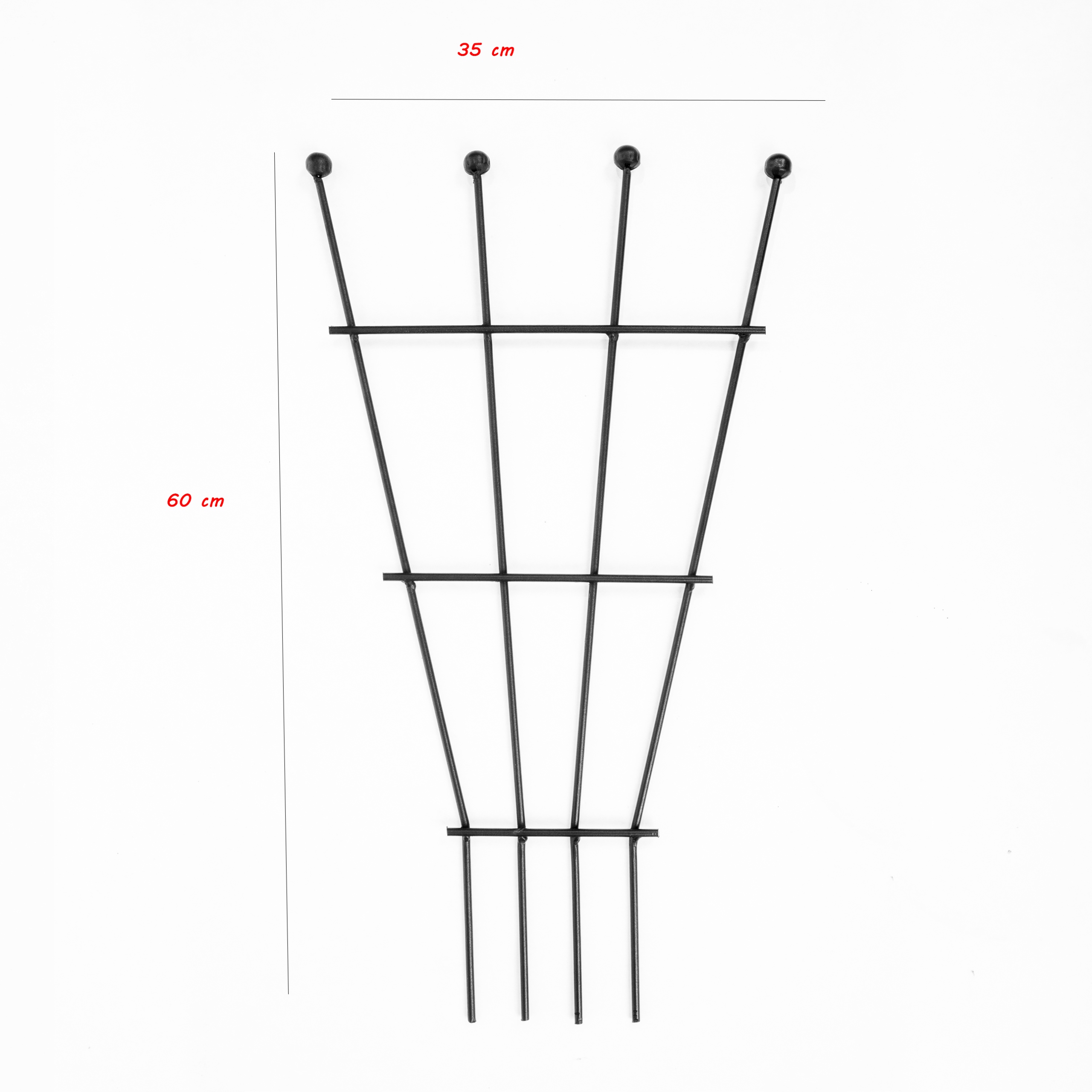 PERGOLA OGRODOWA METALOWA PODPORA DO ROŚLIN KWIATÓW PNĄCZY SPAWANA 60 CM Wysokość produktu 60 cm
