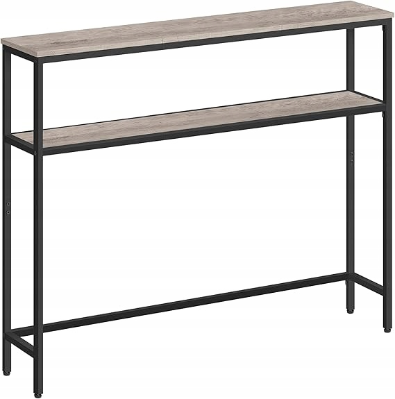 Konzola Songmics 100×80×20 cm čierno-hnedá – elegantný dizajn do domácnosti