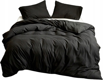 Pościel 160X200 Jednobarwna Czarna
