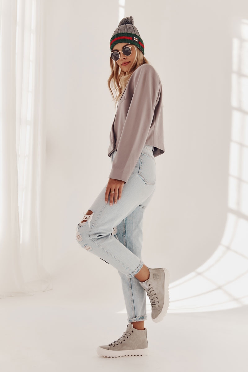 BIG STAR EE274114 SZARE OCIEPLANE TRAMPKI HIT 38 Kolor szary