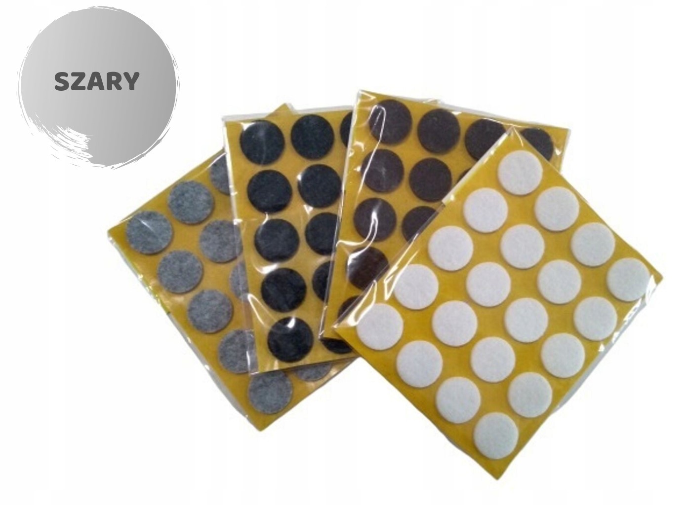 

Podkładki Filcowe Samoprzylepne Szare Koła 20SZT
