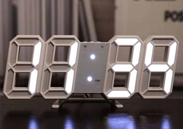 Zegar LED ścienny lub biurko Rodzaj lampka