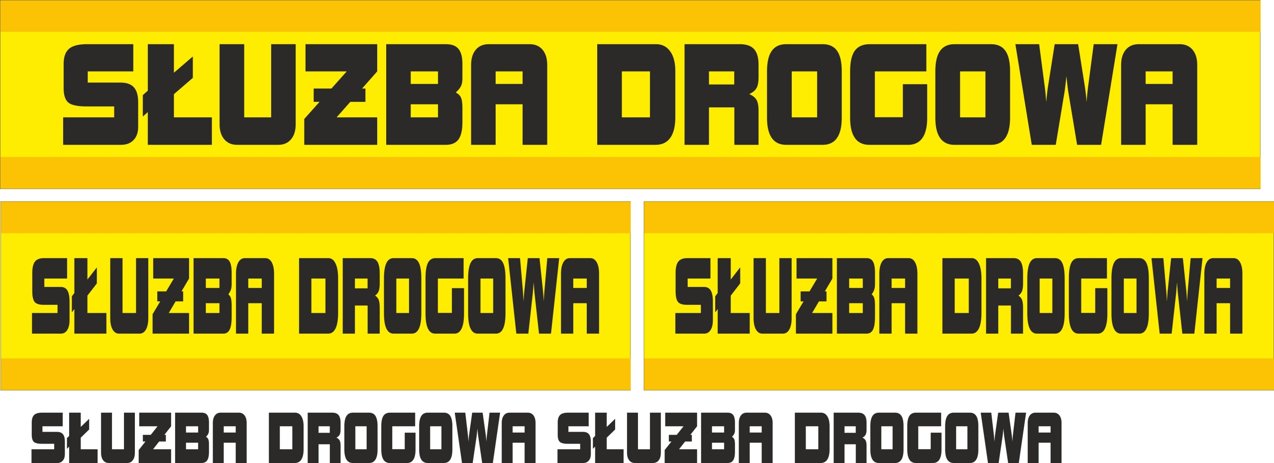

naklejki zestaw Służba Drogowa odblaski