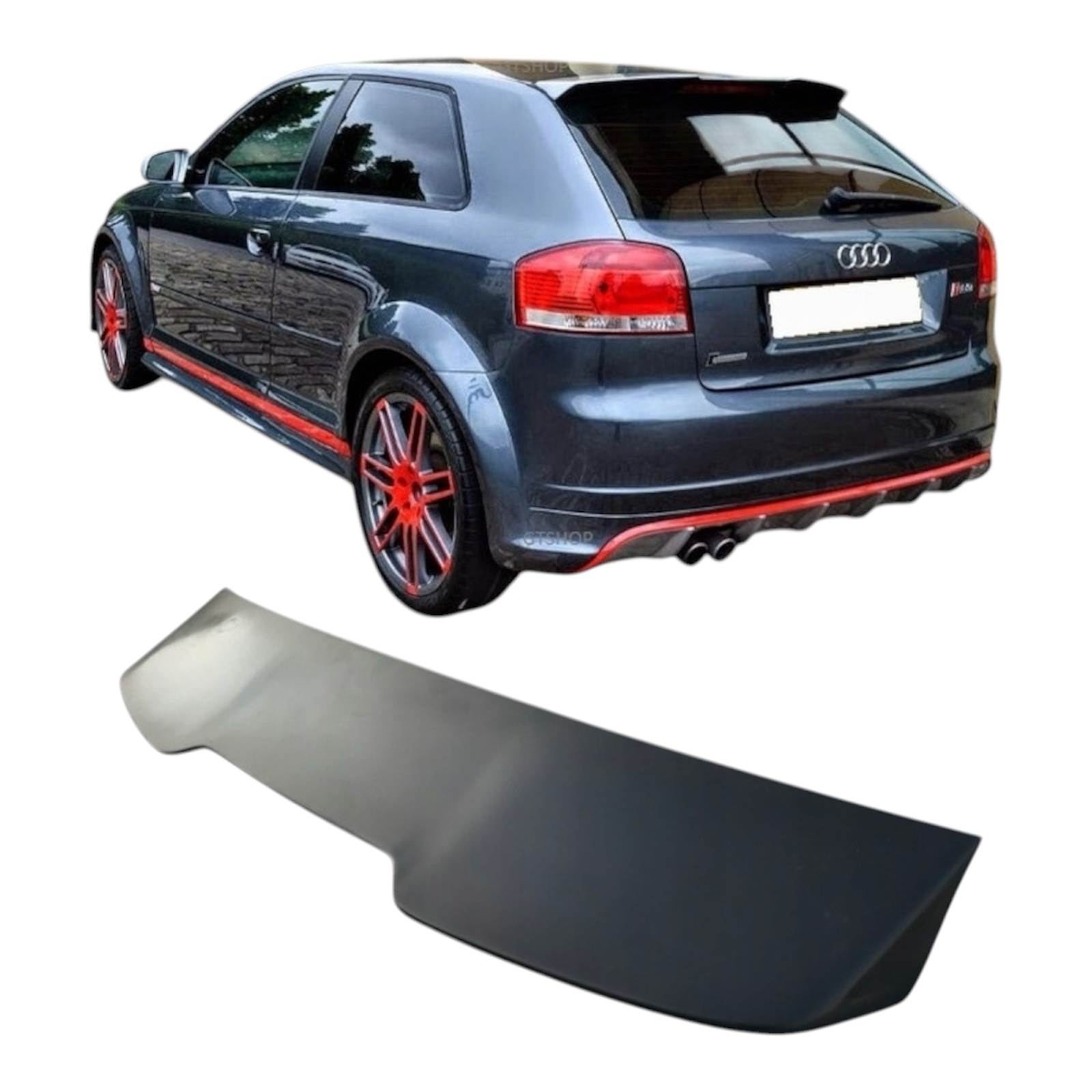 Audi A3 8P спойлер навес RS3 3D - GT