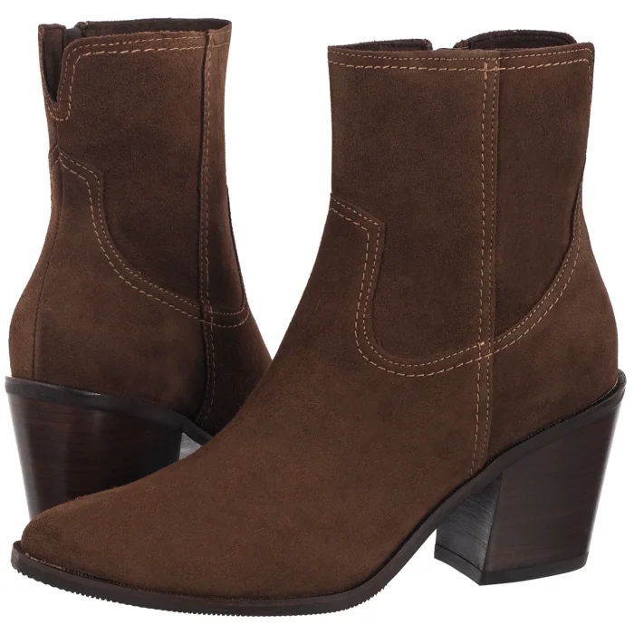 Dámské kožené boty Kovbojské Boty na vysokém podpatku kotníkové Kotníkové Boty Ryłko zelené F7VL3