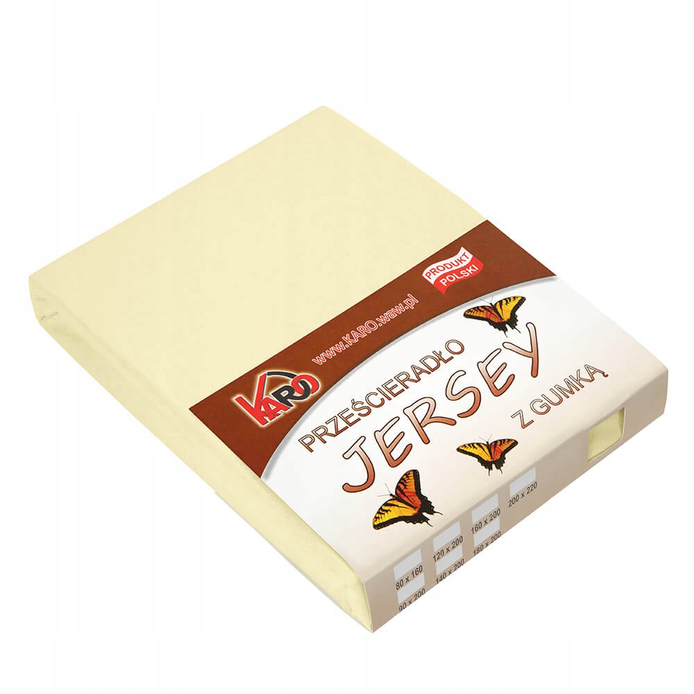 

Prześcieradło jersey z gumką 200x220 kremowe