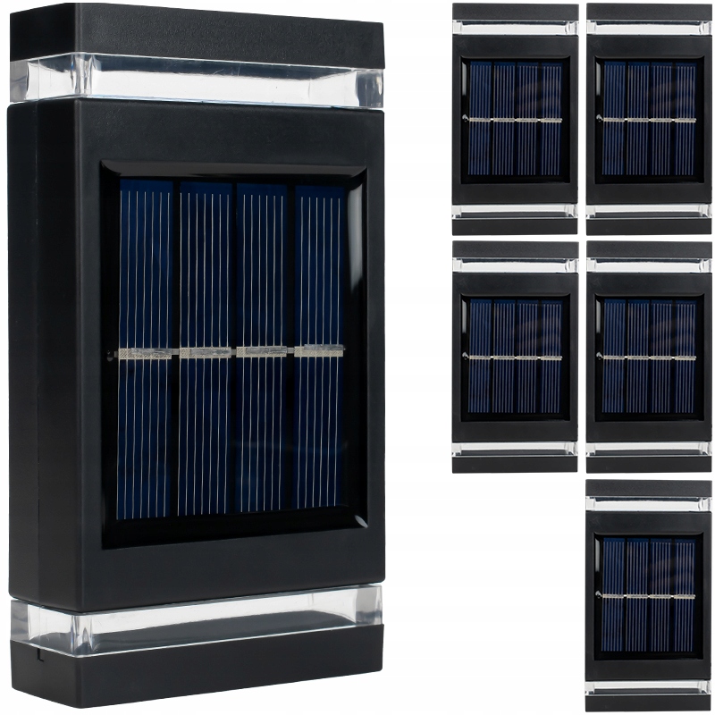 

5x Oświetlenie Solarne Led Lampka Kinkiet +czujnik