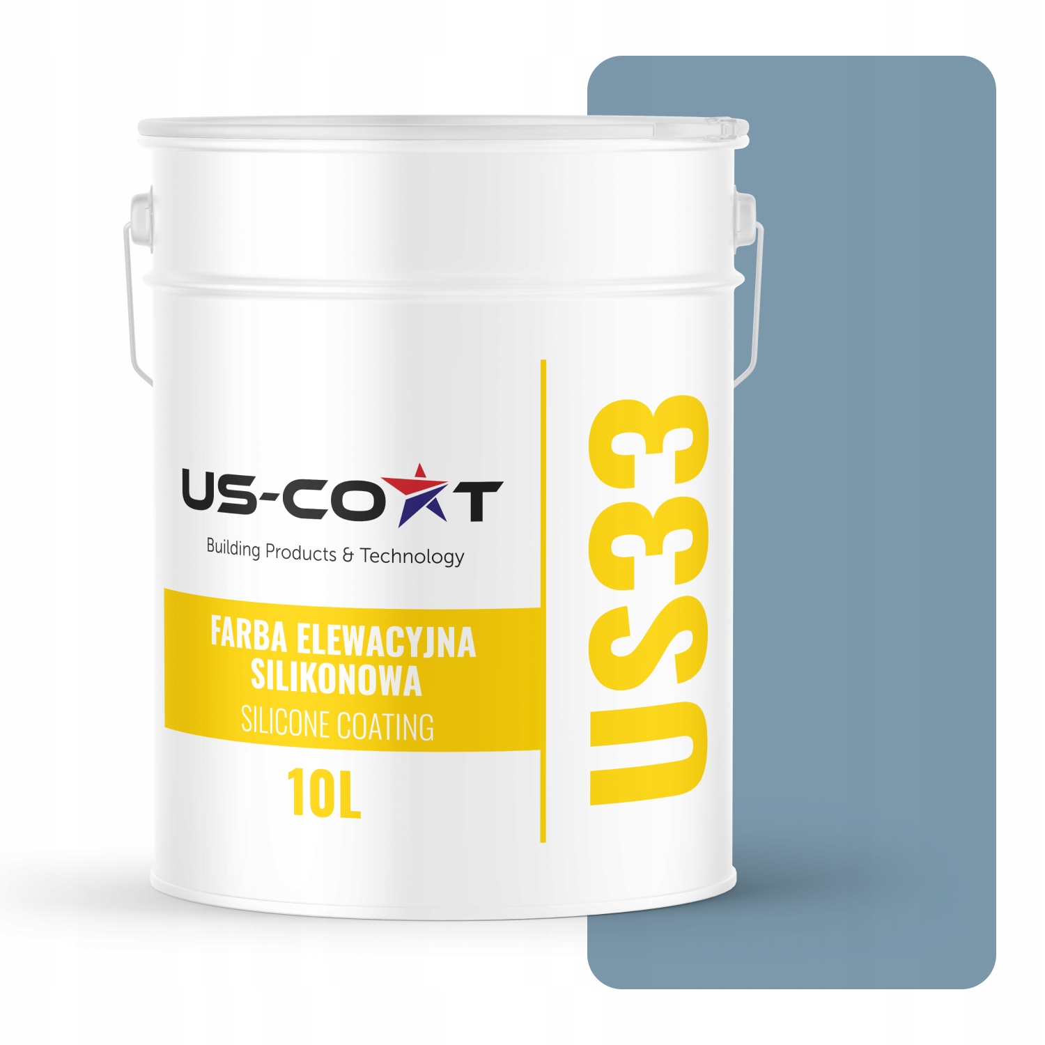 Fasádová Farba Silikónová Modrá F126 Uv 10L Poľský Výrobca