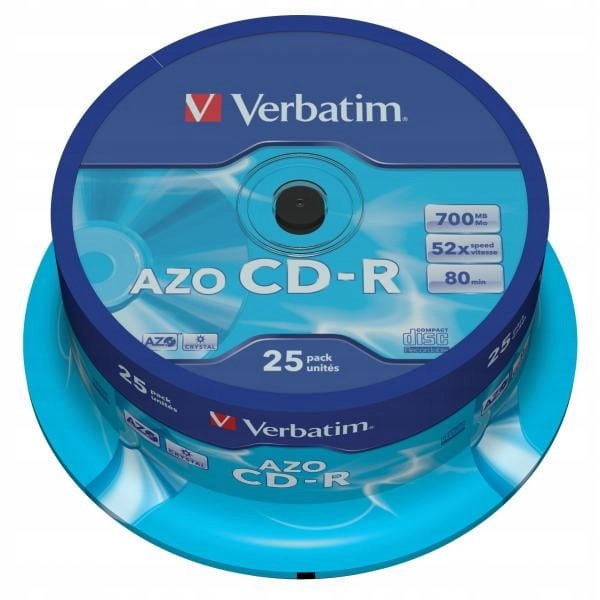 

Płyty Verbatim Cd-r Crystal Azo cake 25szt
