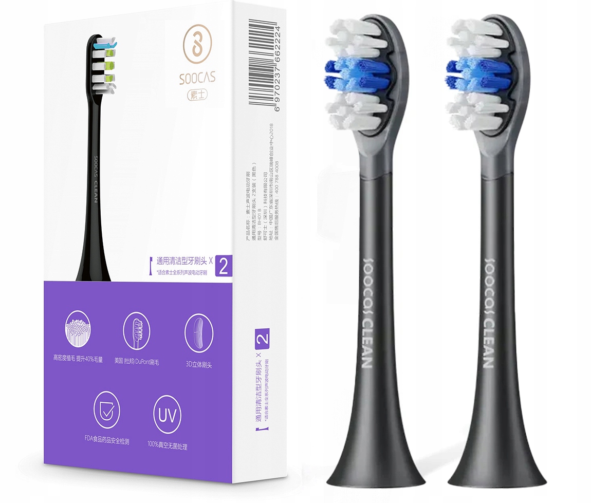 Końcówki Xiaomi Soocare Soocas X3, X3U, X5,V1 2SZT