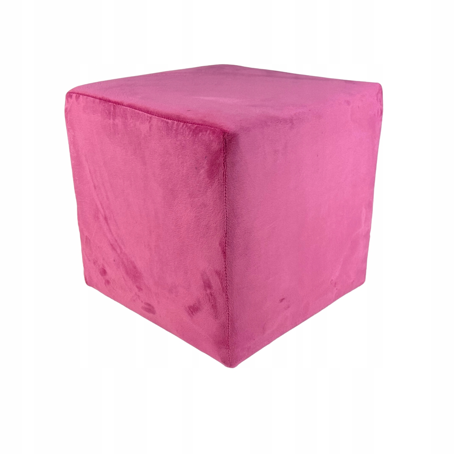 Taburet čtvercová velvet minky barva fuchsiová