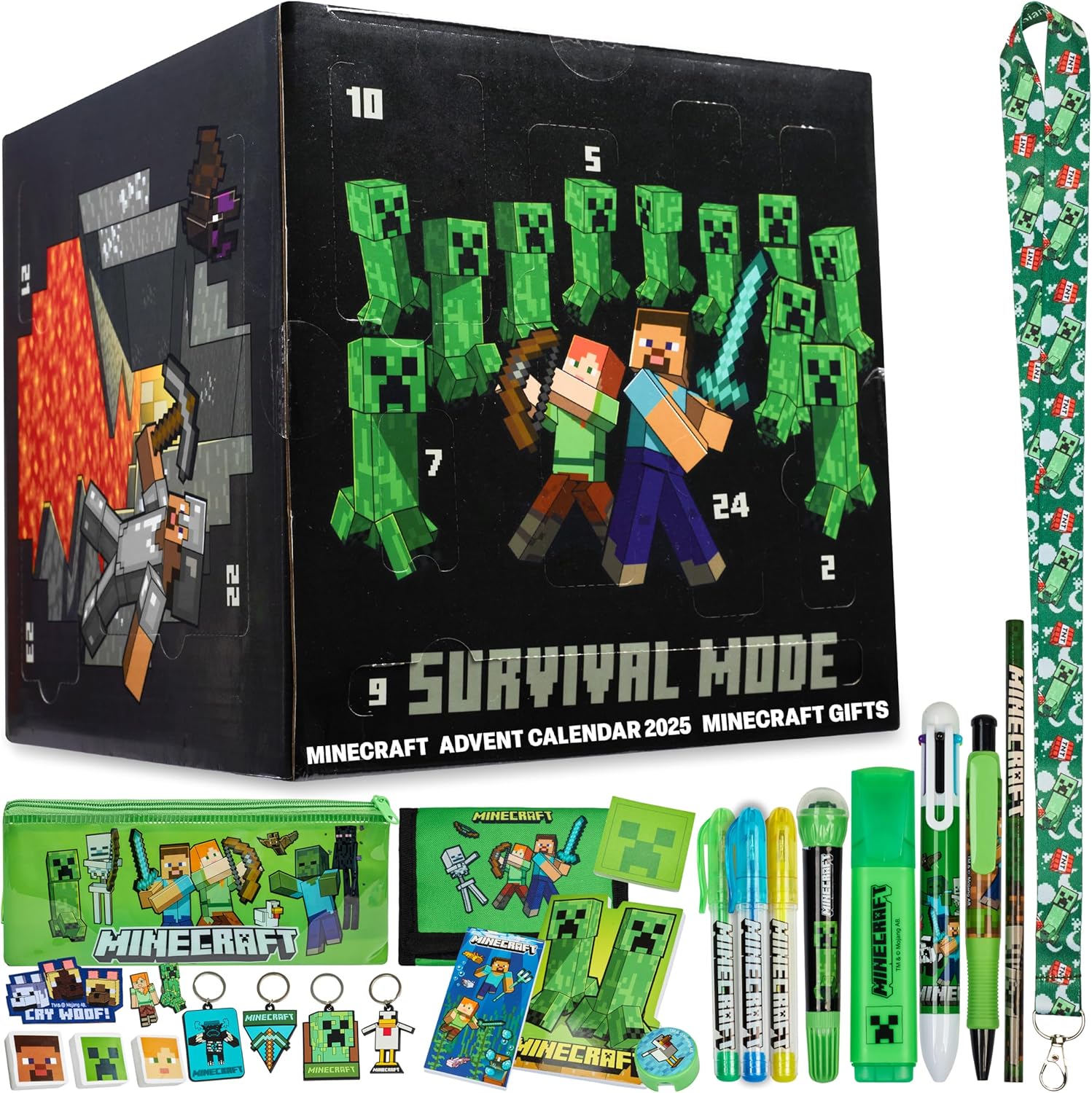 Minecraft Adventní kalendář 2025 pro kluky, 24 překvapení dárek