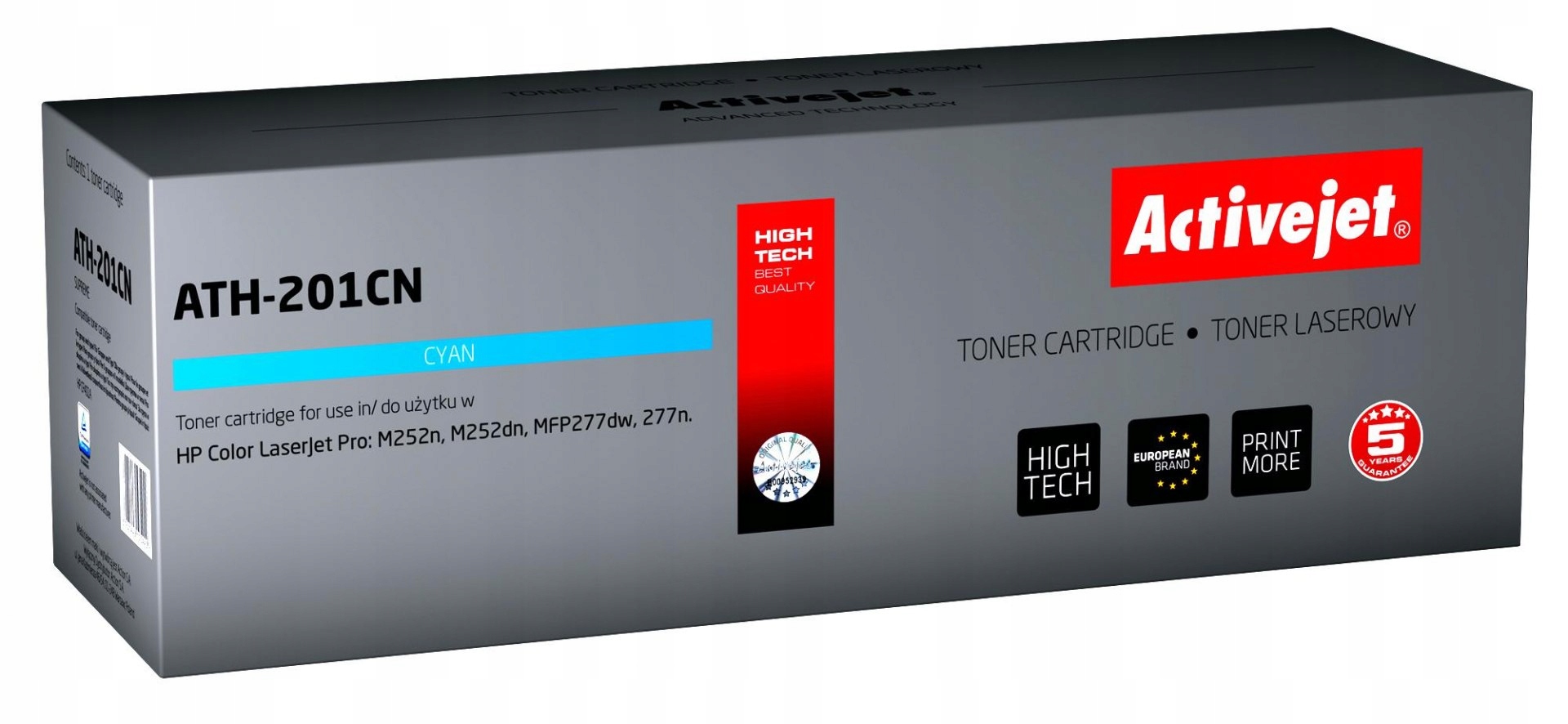 Toner Activejet ATH-201CN (zamiennik Hp 201A CF401A; Supreme; 1400 stron; n