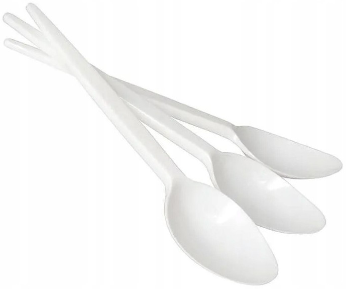ŁYŻECZKA ŁYŻECZKI JEDNORAZOWE PLASTIKOWE DO KAWY DESERÓW BIAŁE 50 Linia Gastro