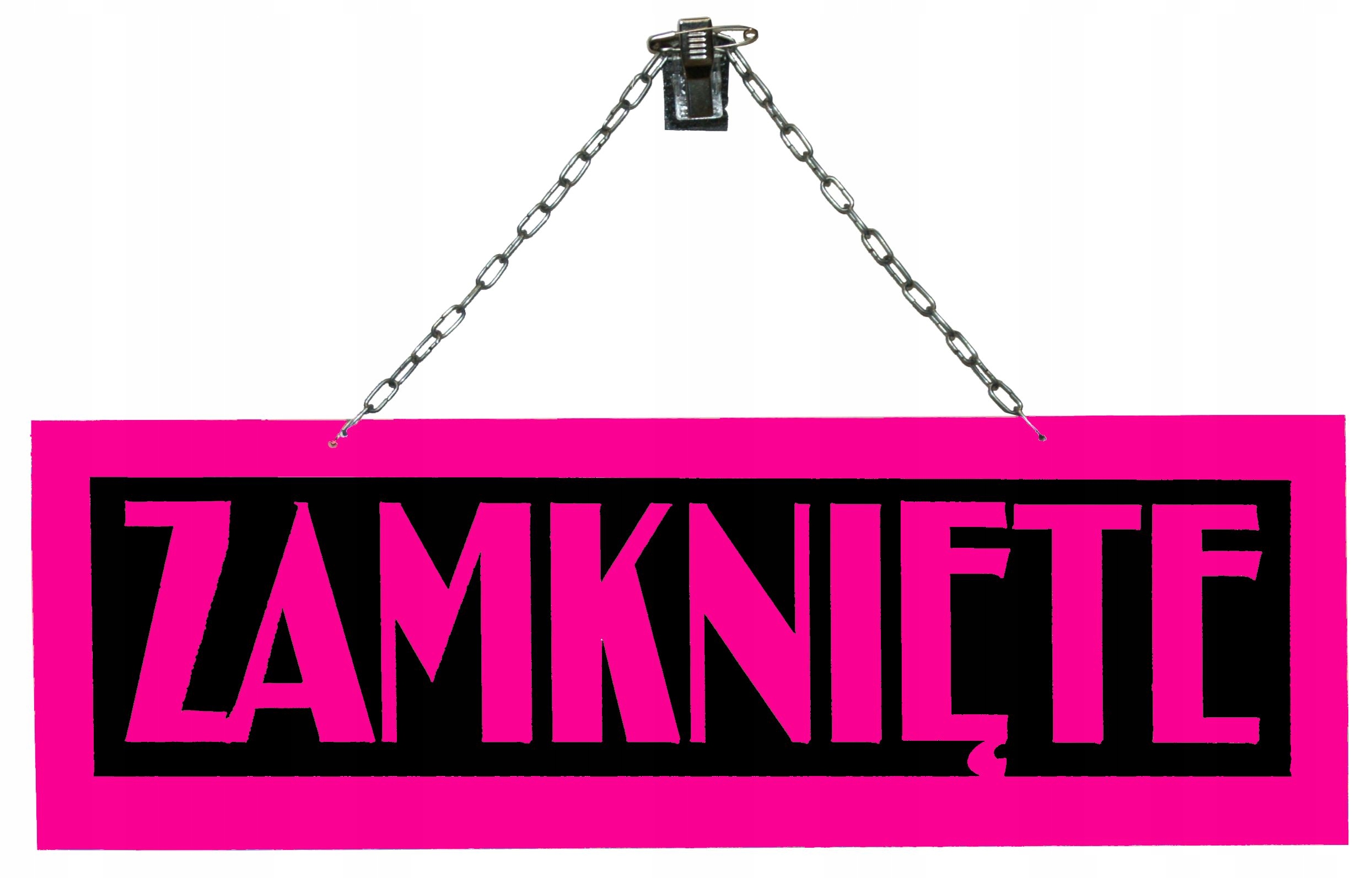 TABLICZKA OTWARTE ZAMKNIĘTE BD CZARNA KOLOR FLUO