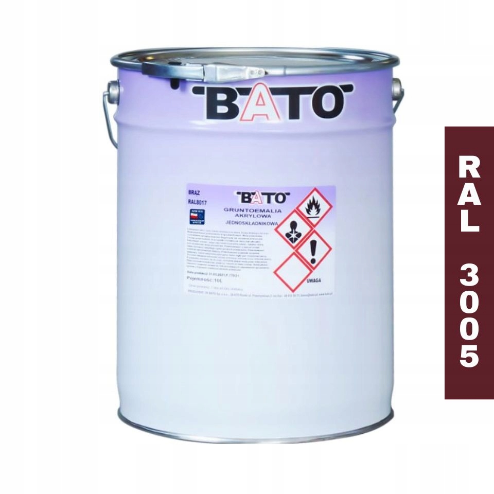 Základní Nátěr akrylová jednosložková barva Bato Ral 3005 Višeň 10L