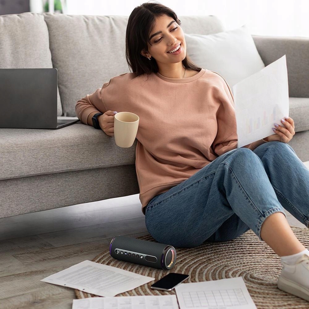 PRZENOŚNY GŁOŚNIK BLUETOOTH BEZPRZEWODOWY TRONSMART MOBILNY 24W IPX7 USB Kolor czarny