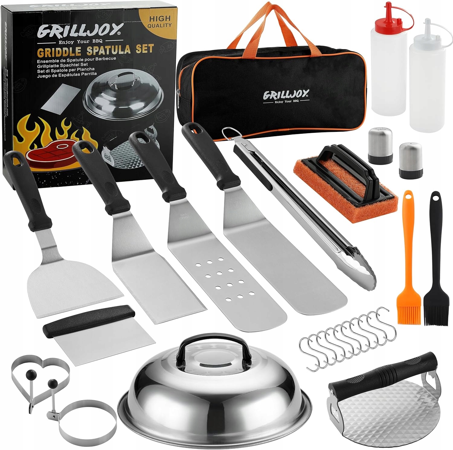 Sada príslušenstva na grilovanie 28 ks Nástroje na burgery Smash Burger Grill