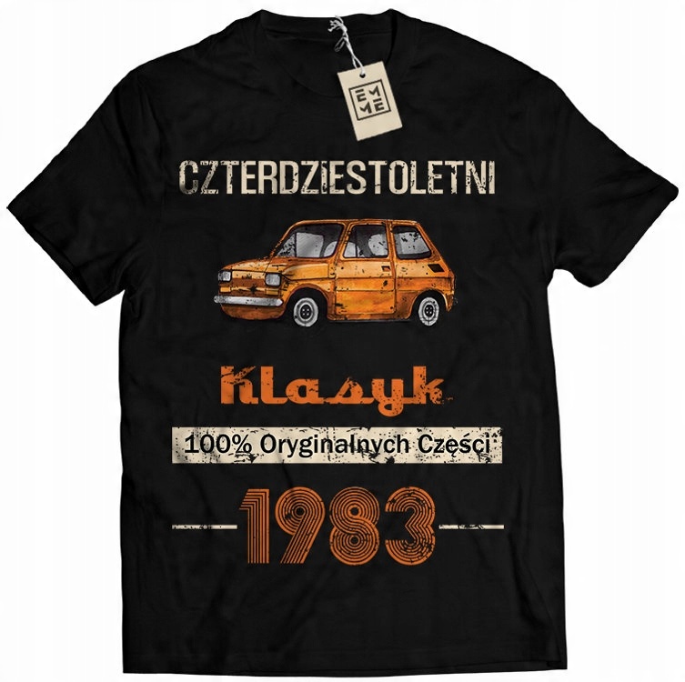 

Urodziny Koszulka Fiat Maluch 126p Prl M