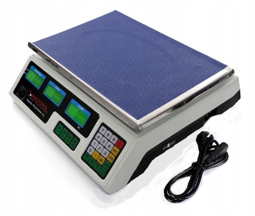 

Elektroniczna Waga 40KG 2g Sklepowa Magazynowa