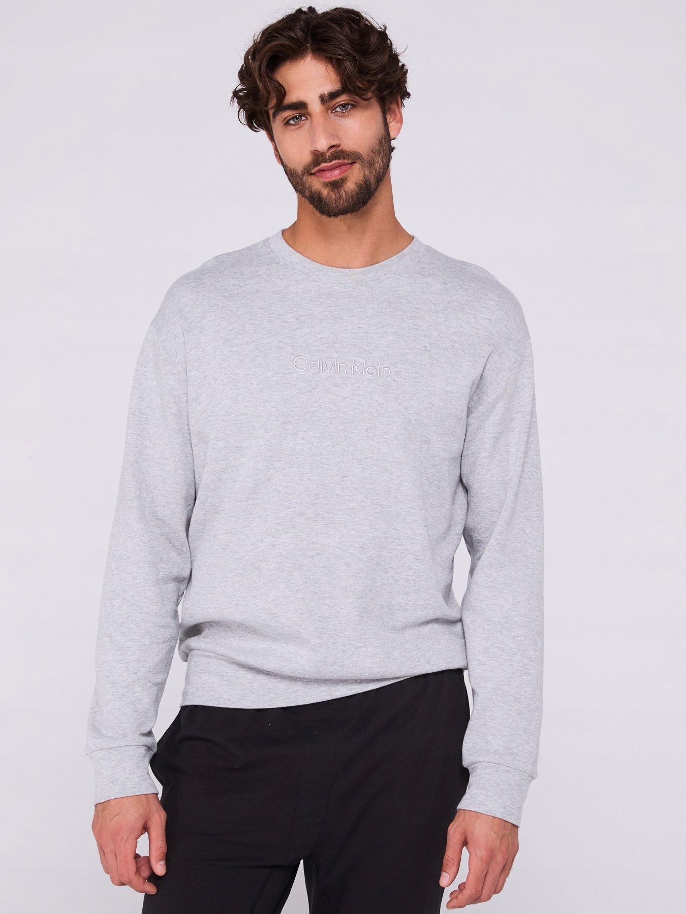 Calvin Klein Šedá Tenká Mikina S Logem (s)