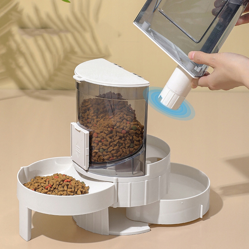 Levně Krmítko A Voda Automatický Podavač Krmiva Pro Kočky A Psa Dávkovač