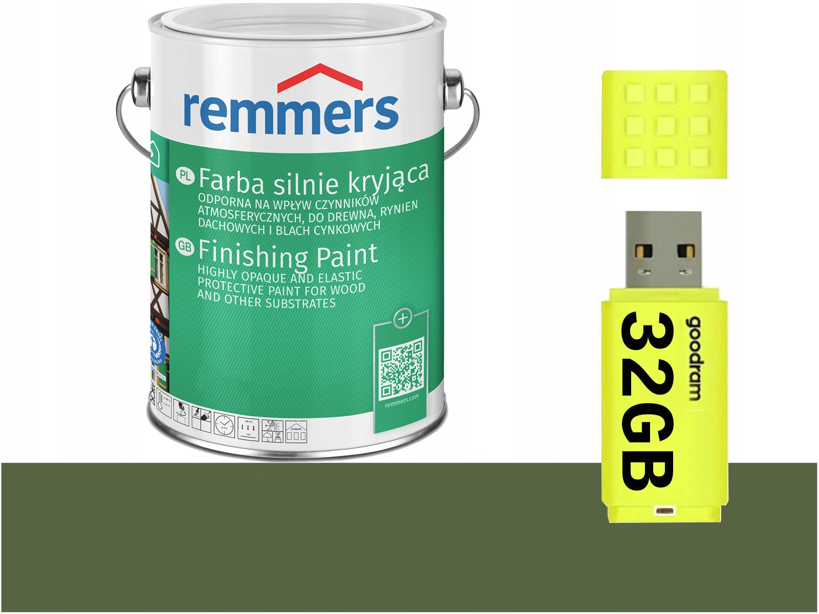 Remmers krycí barva dřeva Zeleň Mechu 2,5L