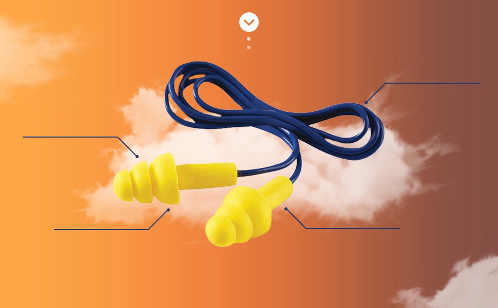 Zatyczki wielorazowe, Stopery do uszu 3M EAR Ultrafit w kartoniku 5 Par Typ wkładki, zatyczki douszne