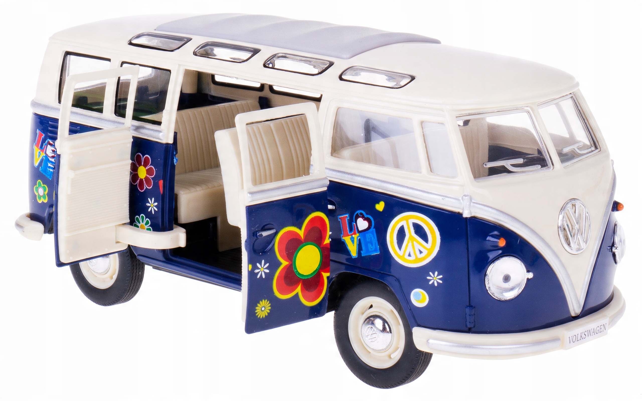

Vw Classical Bus T1 Metal Kinsmart 1:24 Kwiaty Nie