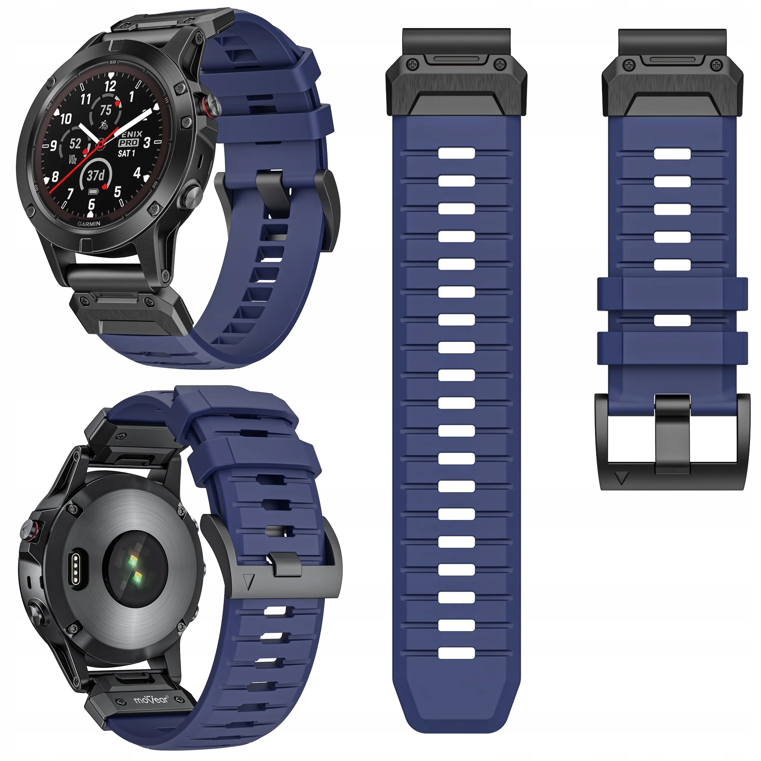 Pásek pro Garmin QuickFit 26 mm Fenix Epix Quatix Tactix Guma Fkm Movear
