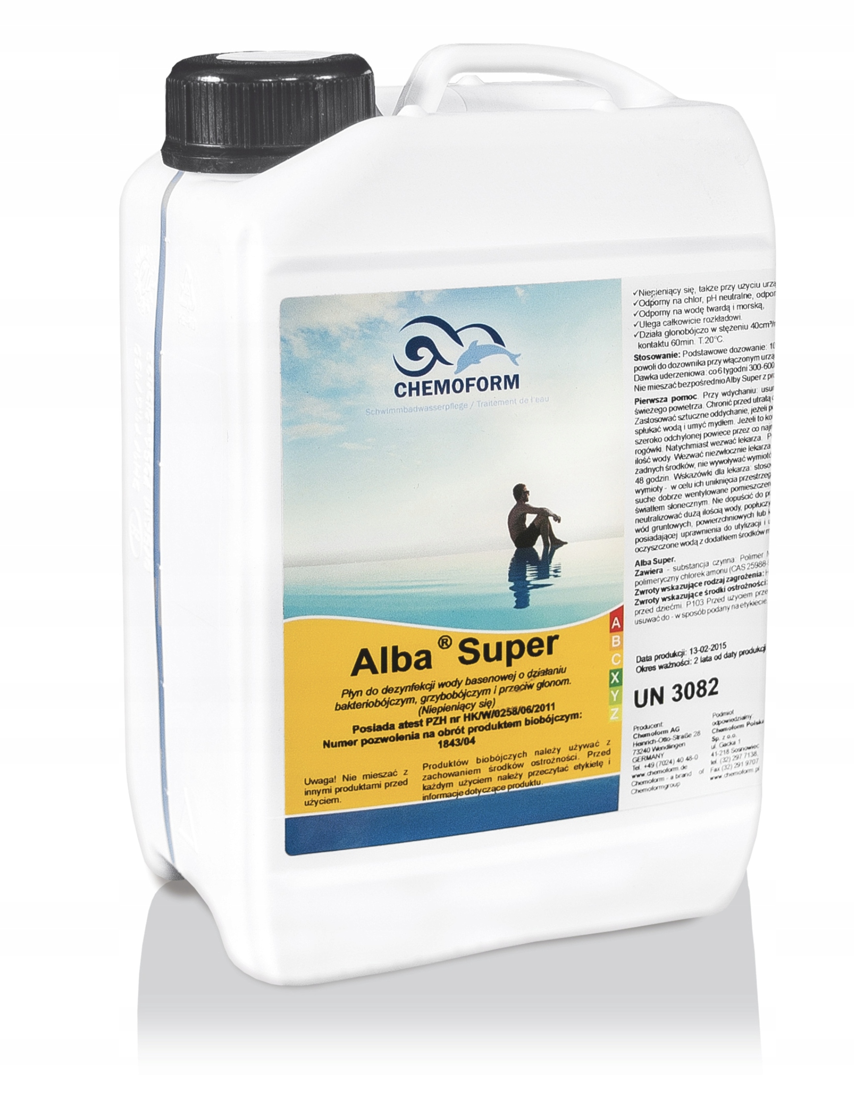 AntyGlon Chemia do Basenów na Glony Algi Bakterie Alba Chemoform 3L