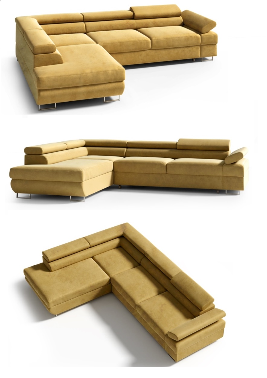 Narożnik Canada rogówka, ruchome zagłówki Piki Marka Fitstrong