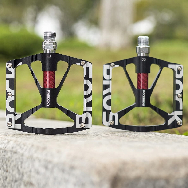 PEDAŁY ROWEROWE ALUMINIOWE PLATFORMY ROCKBROS Model PEDAŁY ROWEROWE PLATFORMOWE BLACK LEKKIE