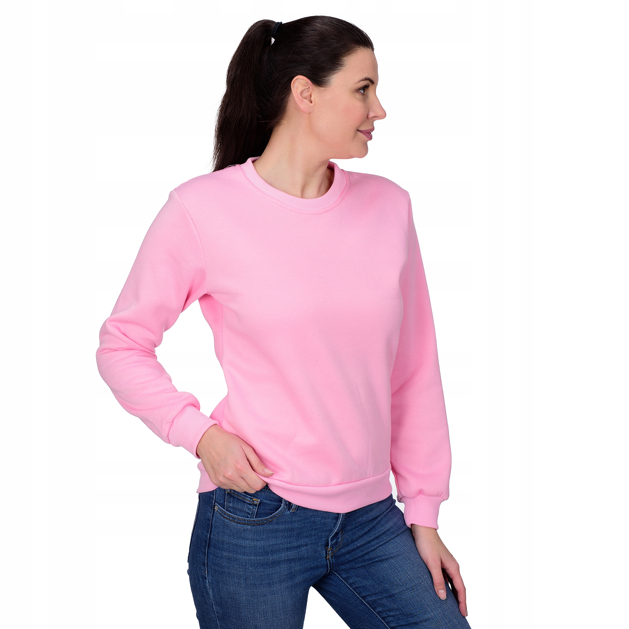 

D01 r. XL Gładka Bluza Damska Bawełna