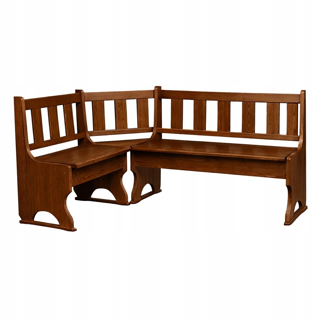 Dřevěný rohový kus borovice do kuchyně, jídelny, masivní dřevo Model