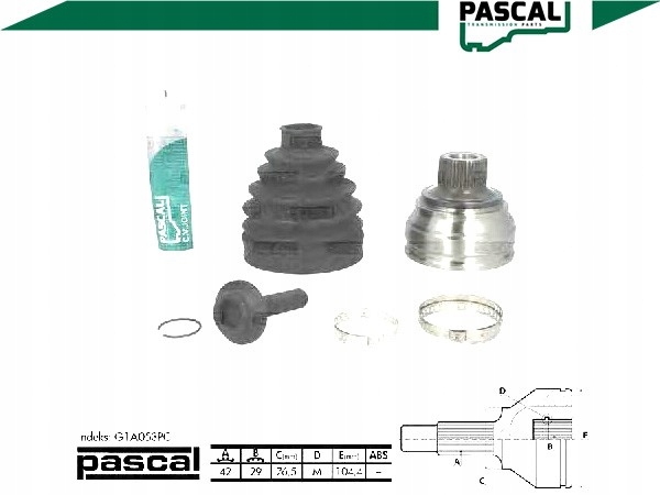 PRZEGUB NAPĘDOWY PASCAL 8K0498099A 8K0407305E X Producent części Pascal