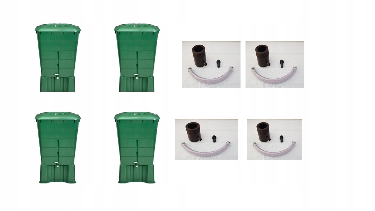 4xZBIORNIK NA DESZCZÓWKĘ PROSTOKĄT 520 i zbieracze