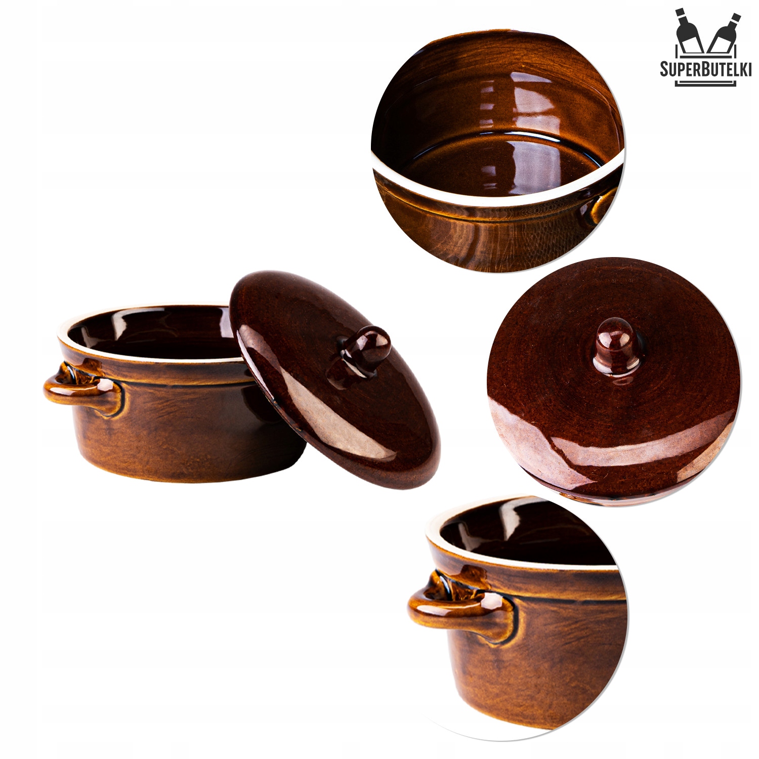 Garnek pojemnik Kamionka na żywność smalec ogórki Cechy dodatkowe pokrywa uchwyt