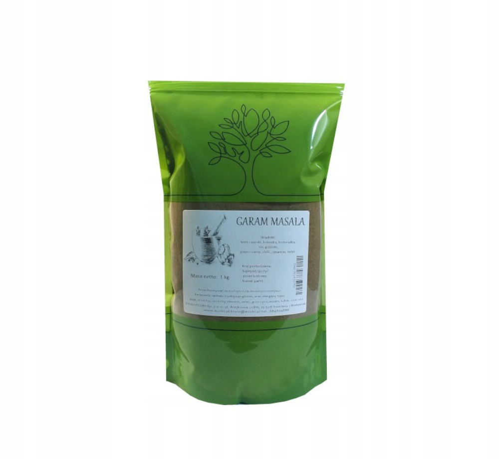 PRZYPRAWA GARAM MASALA 1KG bez chemi, soli ECOBI